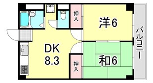 市隆ハイツ塚口の物件間取画像